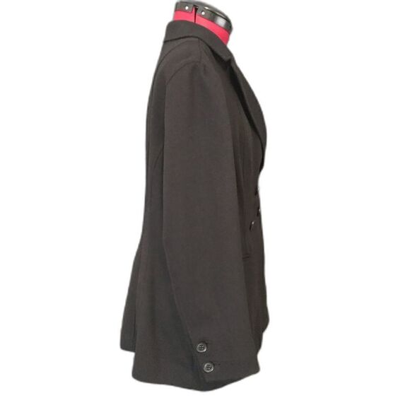 Coldwater Creek Blazer Women’s Petite Size 12P Black Long Sleeve Button Pockets - Picture 3 of 6
